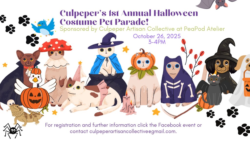 Culpeper’s 1st Annual Halloween Costume Pet&nbsp;Parade!